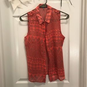 Patterned button up tank!